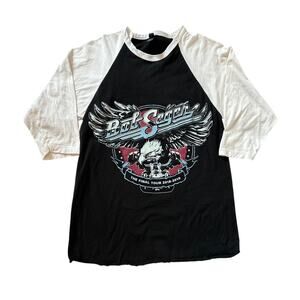 Bob Seger The Final Tour 2018-2019 Concert Band T-Shirt Baseball Jersey Size M